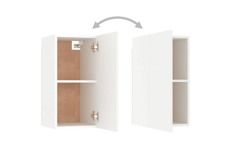 TV-benker 7 stk hvit 30,5x30x60 cm sponplate - Hvit - Møbler - Mediamøbel & tv møbel - TV-skap