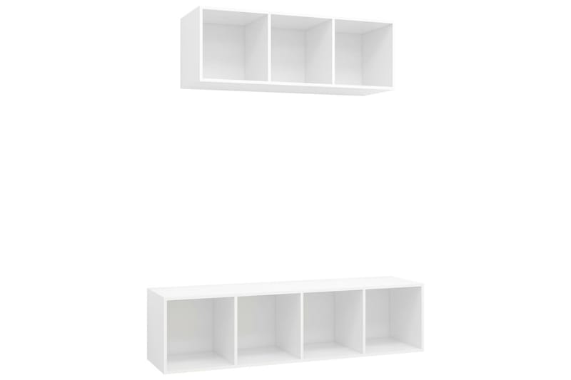 TV-benksett 2 deler hvit sponplate - Hvit - Møbler - Mediamøbel & tv møbel - TV-skap