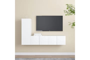 TV-benksett 3 deler hvit sponplate - Hvit - Møbler - Mediamøbel & tv møbel - TV-skap