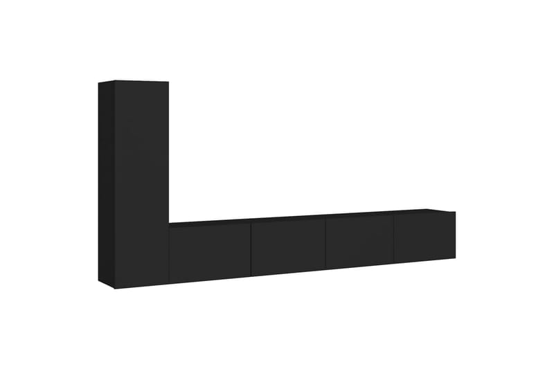 TV-benksett 3 deler svart sponplate - Svart - Møbler - Mediamøbel & tv møbel - TV-skap