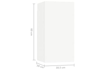 TV-benksett 4 deler hvit sponplate - Hvit - Møbler - Mediamøbel & tv møbel - TV-skap