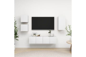 TV-benksett 5 deler hvit sponplate - Hvit - Møbler - Mediamøbel & tv møbel - TV-skap