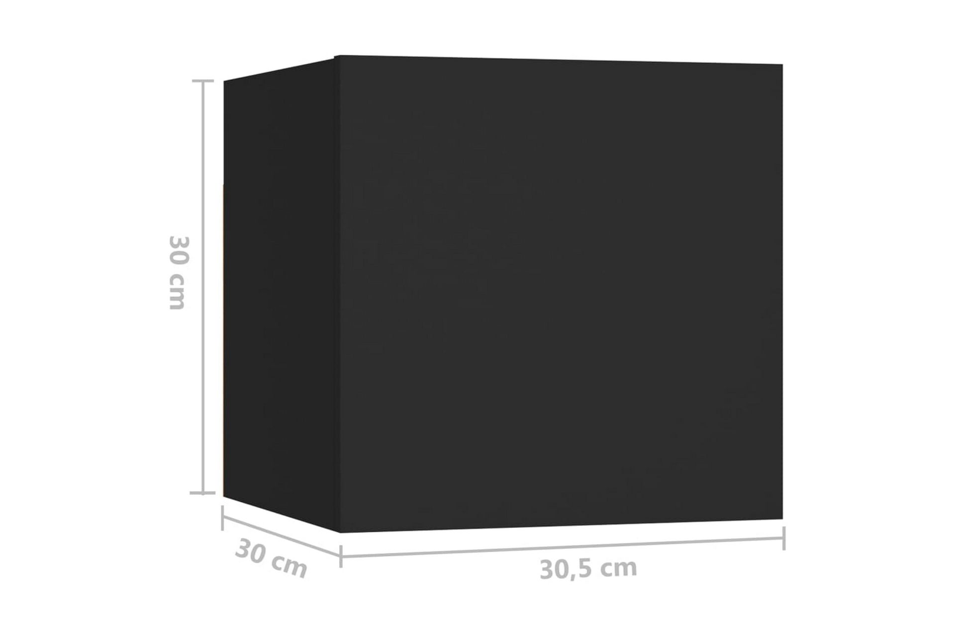 TV-benksett 5 deler svart sponplate - Svart - Møbler - Mediamøbel & tv møbel - TV-skap