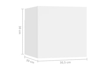 TV-benksett 7 deler hvit sponplate - Hvit - Møbler - Mediamøbel & tv møbel - TV-skap