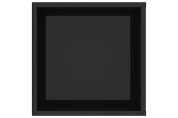 Vegghengt TV-benk høyglans svart 102x35x35 cm sponplate - Svart - Møbler - Mediamøbel & tv møbel - TV-skap