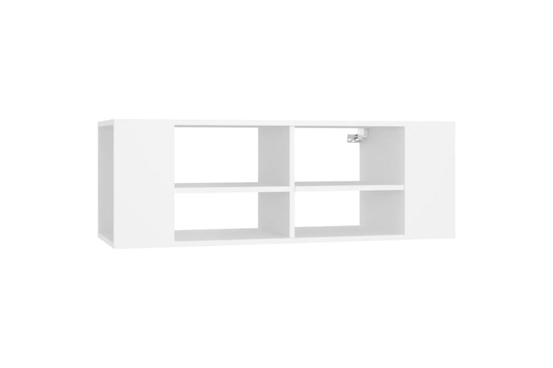 Vegghengt TV-benk hvit 102x35x35 cm sponplate - Hvit - Møbler - Mediamøbel & tv møbel - TV-skap