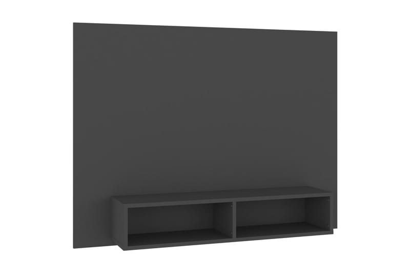 Veggmontert TV-benk grå 120x23,5x90 cm sponplate - Grå - TV-skap