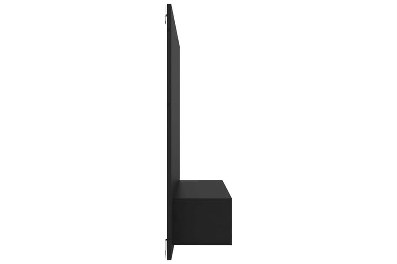 Veggmontert TV-benk svart 120x23,5x90 cm sponplate - Svart - TV-skap