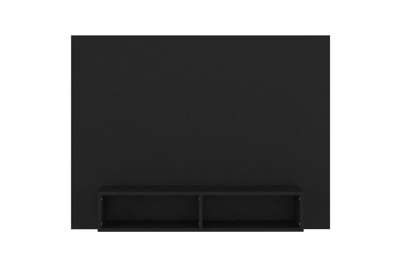 Veggmontert TV-benk svart 120x23,5x90 cm sponplate - Svart - TV-skap