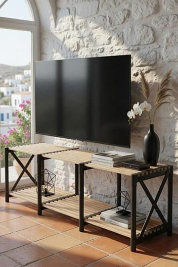 TV Stand Hanah Home Svart - Møbler - Mediamøbel & tv møbel - TV-benk & mediabenk