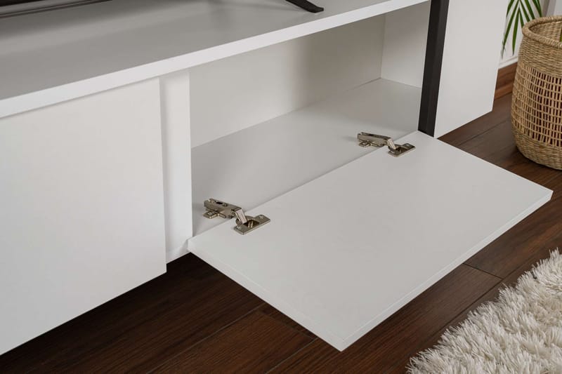 TV Stand Nordure Vit finish Svart - Møbler - Mediamøbel & tv møbel - TV-benk & mediabenk