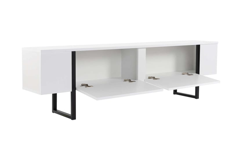 TV Stand Nordure Vit finish Svart - Møbler - Mediamøbel & tv møbel - TV-benk & mediabenk