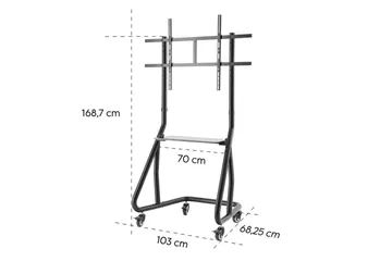 TV-stativ Hama Trolley Opptil 100 Svart - Svart - Møbler - Mediamøbel & tv møbel - Mediestativ & veggfeste