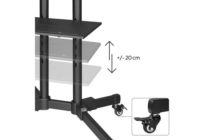 TV-stativ Hama VESA Trolley opptil 75 svart - Svart - Møbler - Mediamøbel & tv møbel - Mediestativ & veggfeste