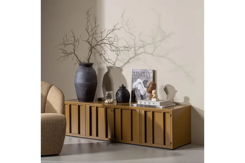 TV-stativ Level - Honninggul - Møbler - Mediamøbel & tv møbel - TV-benk & mediabenk