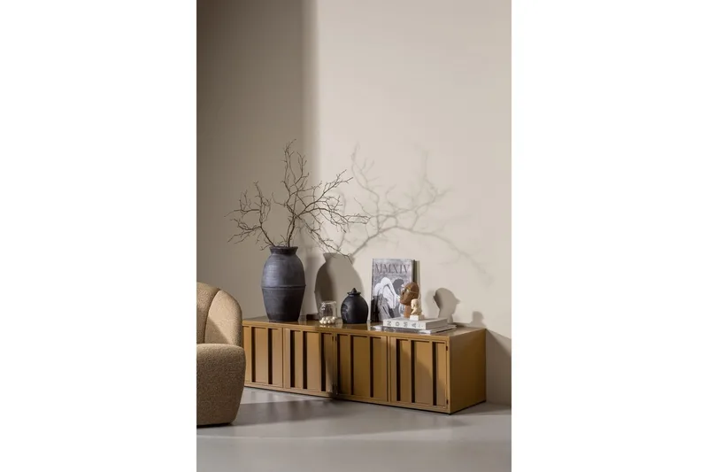 TV-stativ Level - Honninggul - Møbler - Mediamøbel & tv møbel - TV-benk & mediabenk