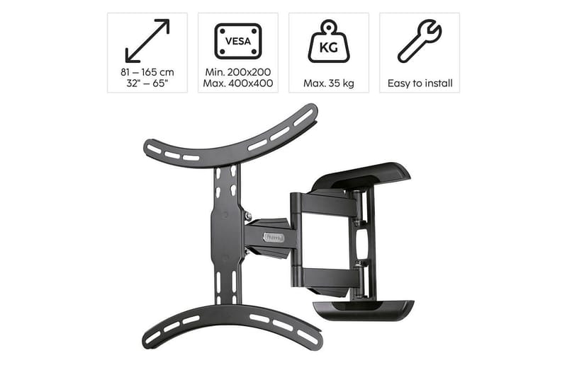 TV-veggfeste Hama VESA Full Motion Svart - Svart - Møbler - Mediamøbel & tv møbel - Mediestativ & veggfeste