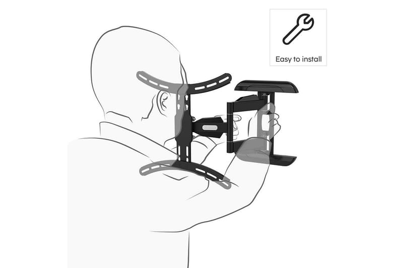 TV-veggfeste Hama VESA Full Motion Svart - Svart - Møbler - Mediamøbel & tv møbel - Mediestativ & veggfeste