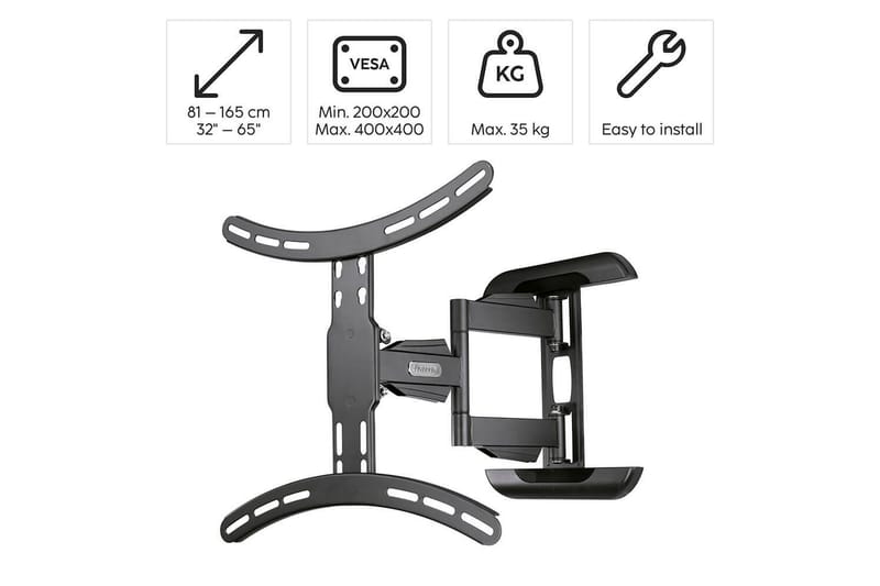 TV-veggfeste Hama VESA Full Motion Svart - Svart - Møbler - Mediamøbel & tv møbel - Mediestativ & veggfeste