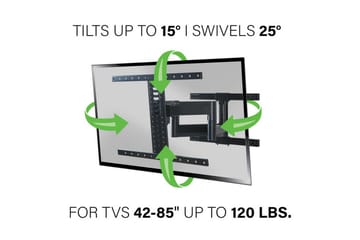 TV-veggfeste Sanus Vuepoint Full Motion Opptil 90 - Svart - Møbler - Mediamøbel & tv møbel - Mediestativ & veggfeste