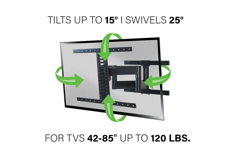 TV-veggfeste Sanus Vuepoint Full Motion Opptil 90 - Svart - Møbler - Mediamøbel & tv møbel - Mediestativ & veggfeste