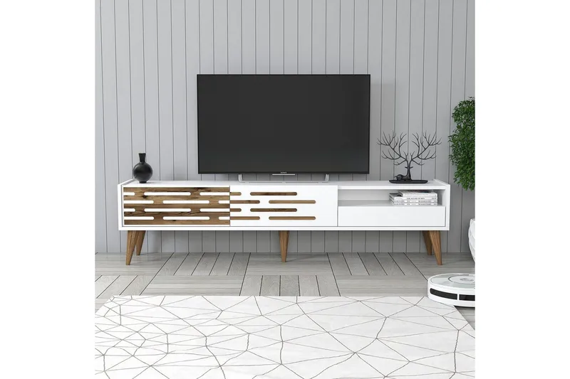 Valensiya TV-benk 180 cm - Hvit - Møbler - Mediamøbel & tv møbel - TV-benk & mediabenk