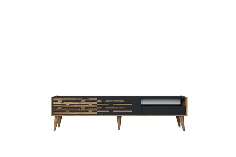 Valensiya TV-benk 180 cm, Valnøtt/Antrasitt