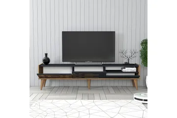 Valensiya TV-benk 180 cm - Valnøtt/Antrasitt - Møbler - Mediamøbel & tv møbel - TV-benk & mediabenk