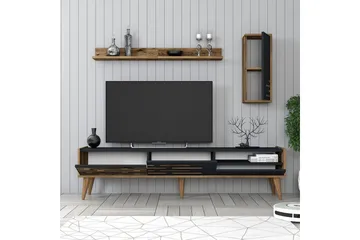 Valensiya TV-skap 180 cm - Valnøtt/Antrasitt - Møbler - Mediamøbel & tv møbel - TV-møbelsett