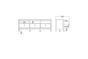 Vallvidera TV-benk 151,4 cm - Svart - Møbler - Mediamøbel & tv møbel - TV-benk & mediabenk