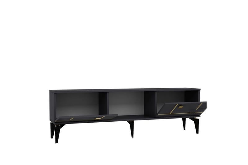 Varno TV-benk 150 cm - Antrasitt/Gull - Møbler - Mediamøbel & tv møbel - TV-benk & mediabenk
