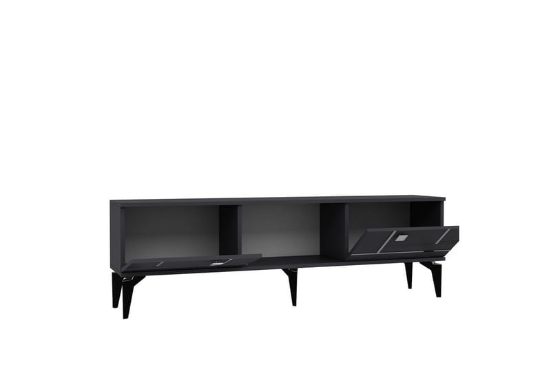 Varno TV-benk 150 cm - Antrasitt/Sølv - Møbler - Mediamøbel & tv møbel - TV-benk & mediabenk