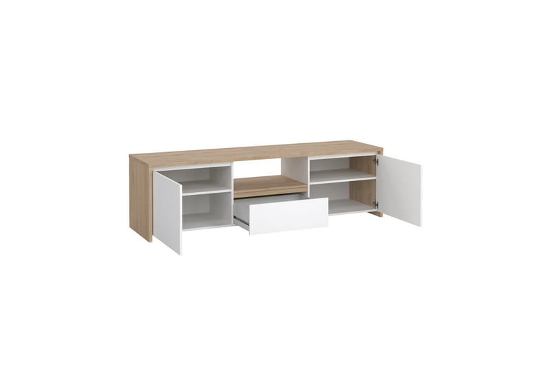 Varun TV-stativ 51 cm - Hvit/Rødfarget tre - Møbler - Mediamøbel & tv møbel - Mediestativ & veggfeste