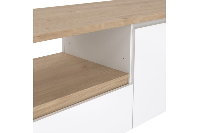 Varun TV-stativ 51 cm - Hvit/Rødfarget tre - Møbler - Mediamøbel & tv møbel - Mediestativ & veggfeste