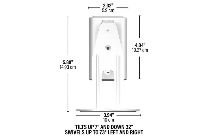 Veggfeste Sanus for Sonos Era 100, 2 deler - Hvit - Møbler - Mediamøbel & tv møbel - Mediestativ & veggfeste