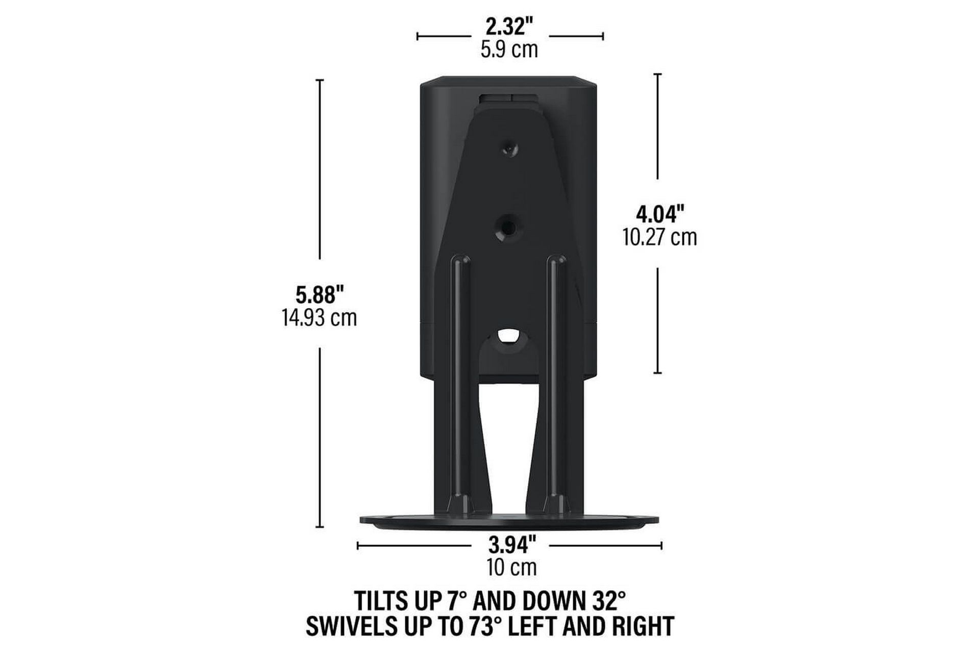 Veggfeste Sanus for Sonos Era 100 Svart - Svart - Møbler - Mediamøbel & tv møbel - Mediestativ & veggfeste