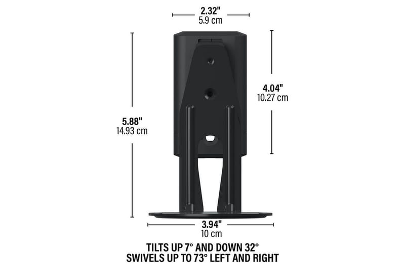 Veggfeste Sanus for Sonos Era 100 Svart - Svart - Møbler - Mediamøbel & tv møbel - Mediestativ & veggfeste