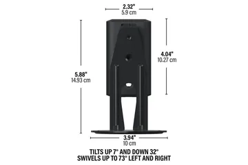 Veggfeste Sanus for Sonos Era 100 - Svart - Møbler - Mediamøbel & tv møbel - Mediestativ & veggfeste