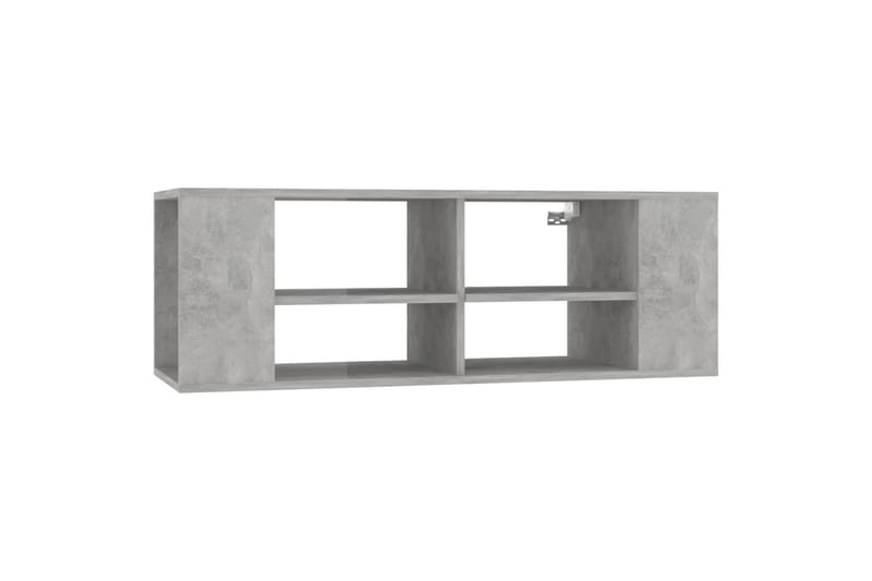 Vegghengt TV-benk betonggrå 102x35x35 cm sponplate - Grå - Møbler - Mediamøbel & tv møbel - TV-skap
