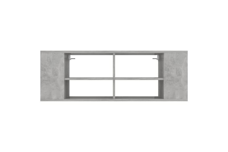Vegghengt TV-benk betonggrå 102x35x35 cm sponplate - Grå - Møbler - Mediamøbel & tv møbel - TV-skap
