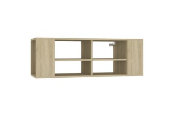 Vegghengt TV-benk sonoma eik 102x35x35 cm sponplate - Brun - Møbler - Mediamøbel & tv møbel - TV-skap