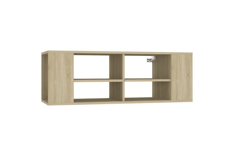 Vegghengt TV-benk sonoma eik 102x35x35 cm sponplate - Brun - Møbler - Mediamøbel & tv møbel - TV-skap