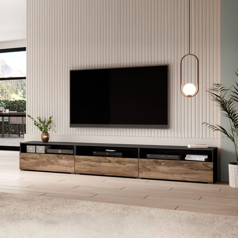Vegghengt TV-enhet Baros 3 Nedfellbar Dør - Touchwood - Møbler - Mediamøbel & tv møbel - TV-benk & mediabenk