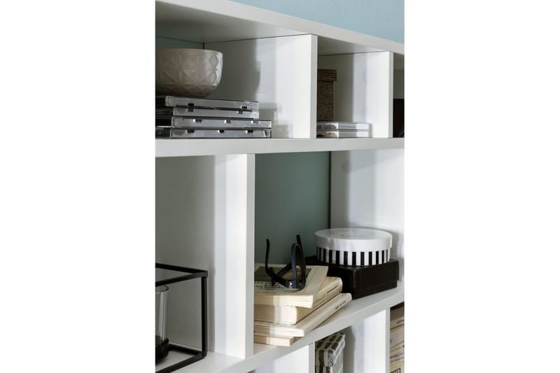 Vegghylle Wohnling melaminbelagt sponplate, bokoppbevaring, veggmontert, moderne stil Hvit - Hvit - Oppbevaring - Hyller - Vegghylle