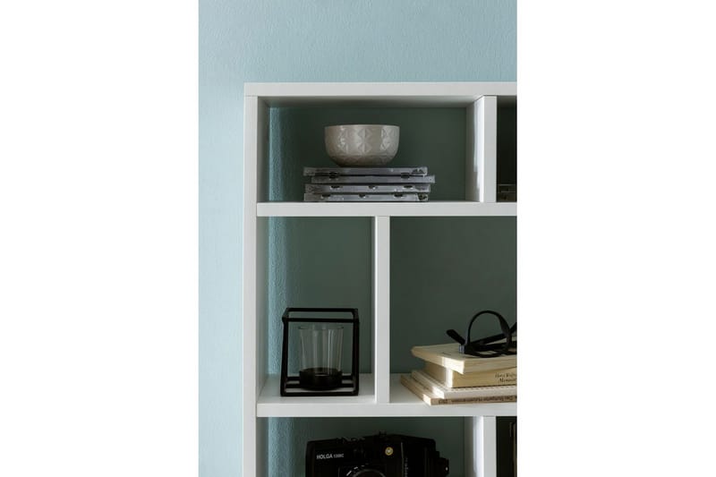 Vegghylle Wohnling melaminbelagt sponplate, bokoppbevaring, veggmontert, moderne stil Hvit - Hvit - Oppbevaring - Hyller - Vegghylle