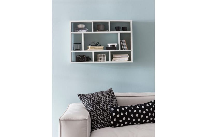 Vegghylle Wohnling melaminbelagt sponplate, bokoppbevaring, veggmontert, moderne stil Hvit - Hvit - Oppbevaring - Hyller - Vegghylle