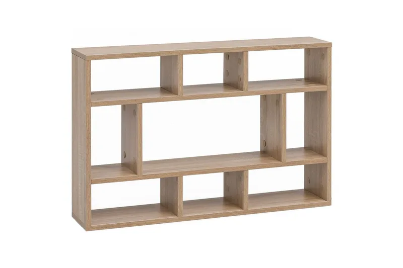 Vegghylle Wohnling melaminbelagt sponplate, bokoppbevaring, veggmontert, moderne stil Sonoma - Sonoma - Oppbevaring - Hyller - Vegghylle