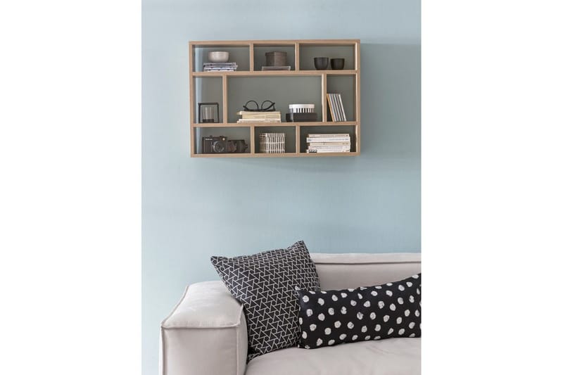 Vegghylle Wohnling melaminbelagt sponplate, bokoppbevaring, veggmontert, moderne stil Sonoma - Sonoma - Oppbevaring - Hyller - Vegghylle