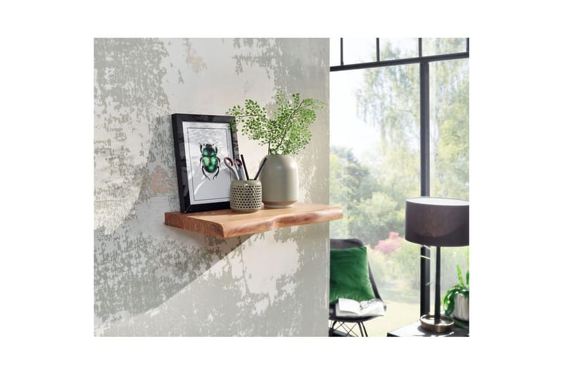 Vegghylle Wohnling trekant, heltre, flytende hylle, landlig stil 40 cm - 40 cm - Oppbevaring - Hyller - Vegghylle