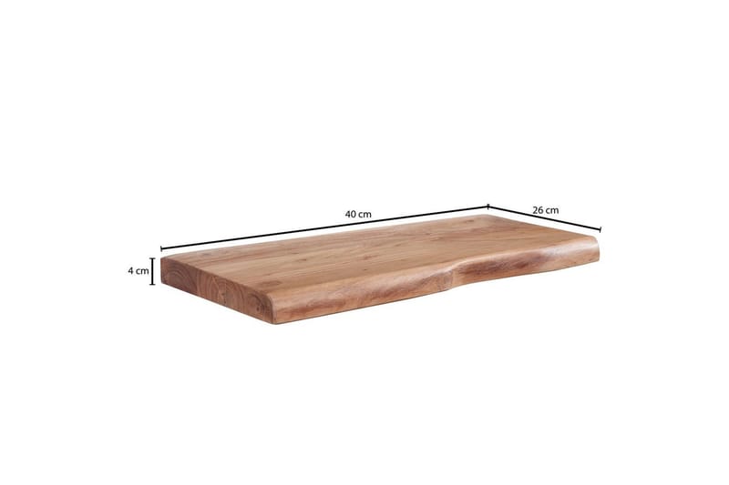 Vegghylle Wohnling trekant, heltre, flytende hylle, landlig stil 40 cm - 40 cm - Møbler - Mediamøbel & tv møbel - TV-hylle